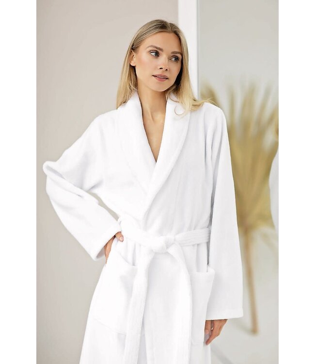 Casilin Unisex Bathrobe Teddy White