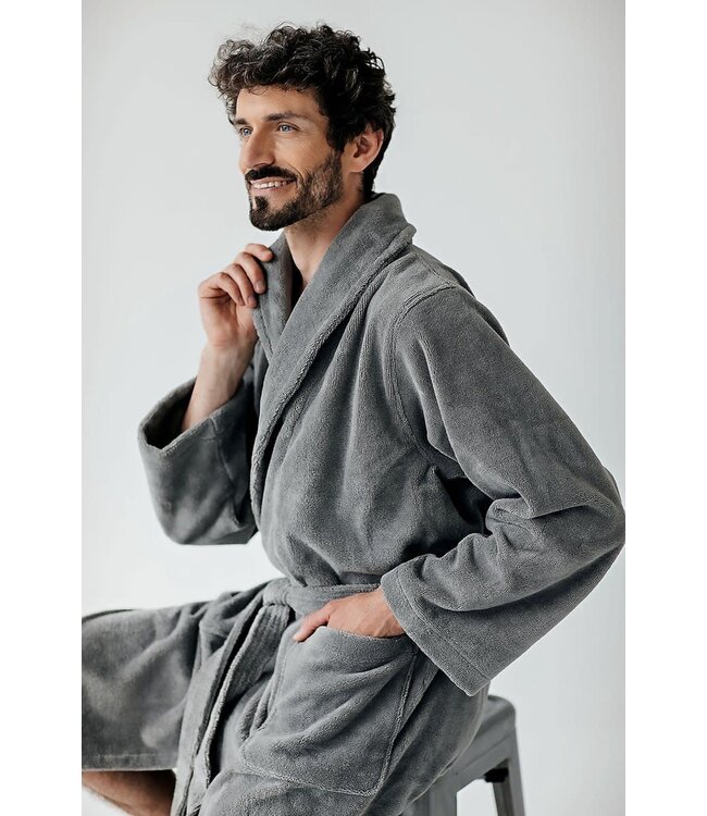 Casilin Unisex Bathrobe Teddy Slate Grey
