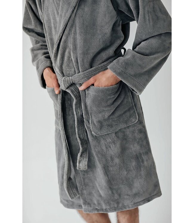 Casilin Unisex Bathrobe Teddy Slate Grey