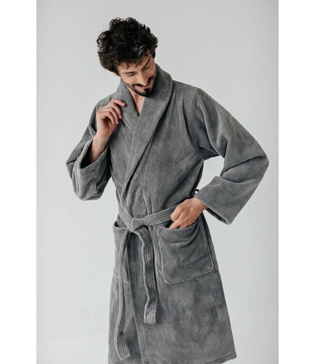 Casilin Unisex Bathrobe Teddy Slate Grey