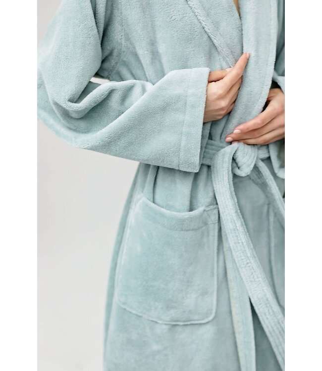 Casilin Unisex Bathrobe Teddy Sea Green