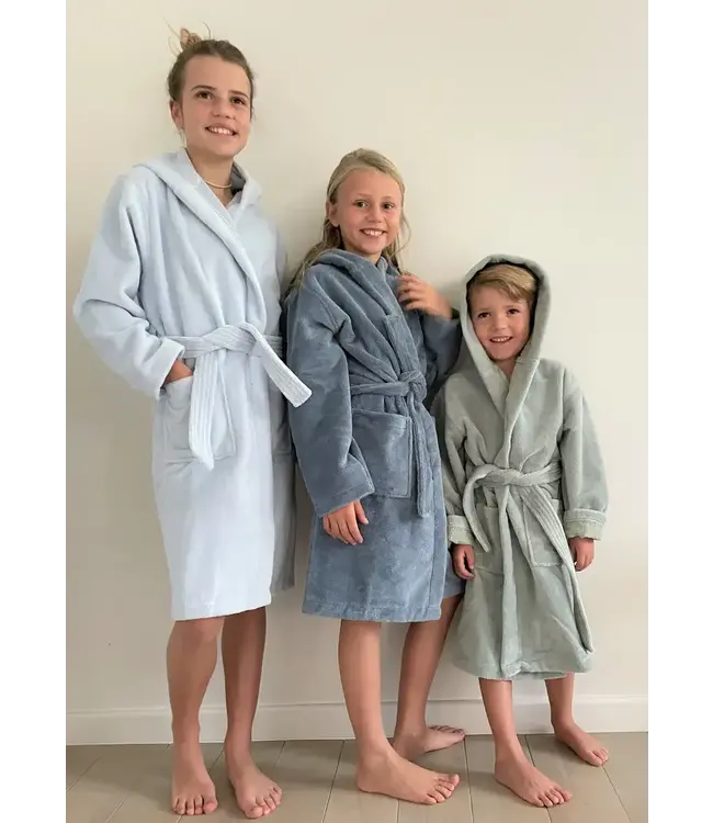 Casilin Kids Hooded Unisex Bathrobe Teddy Jeans