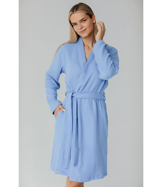 Casilin Crinkly Bathrobe Azure