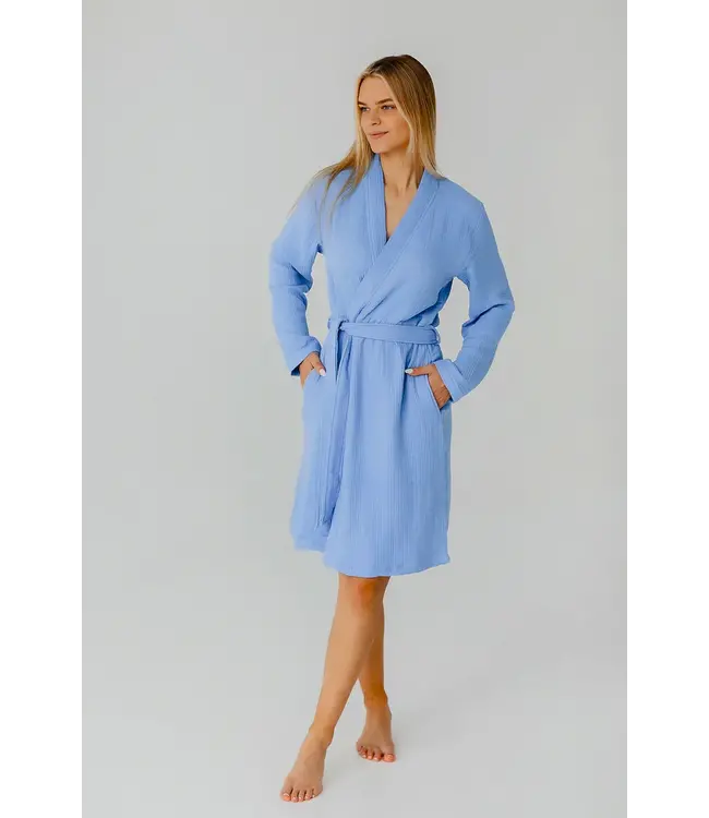 Casilin Crinkly Bathrobe Azure