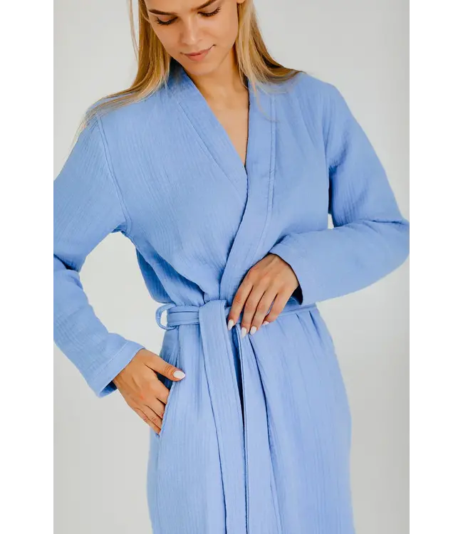 Casilin Crinkly Bathrobe Azure
