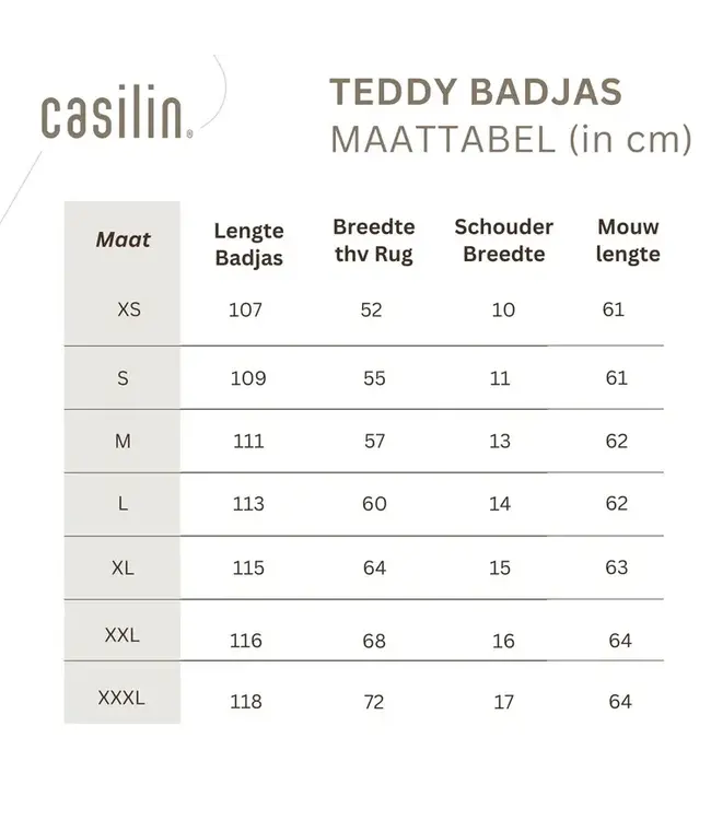 Casilin Unisex Bathrobe Teddy White Smoke