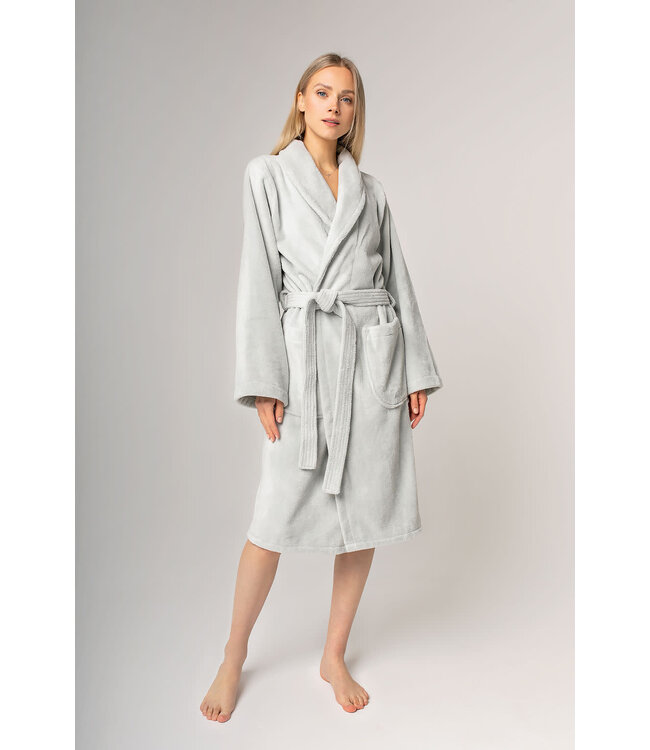 Casilin Unisex Bathrobe Teddy White Smoke