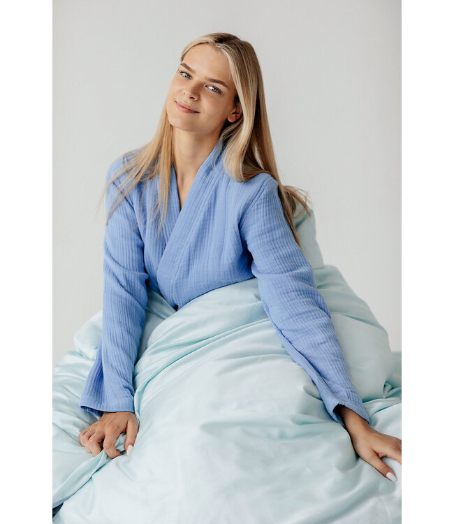 Casilin Crinkly Bathrobe Azure