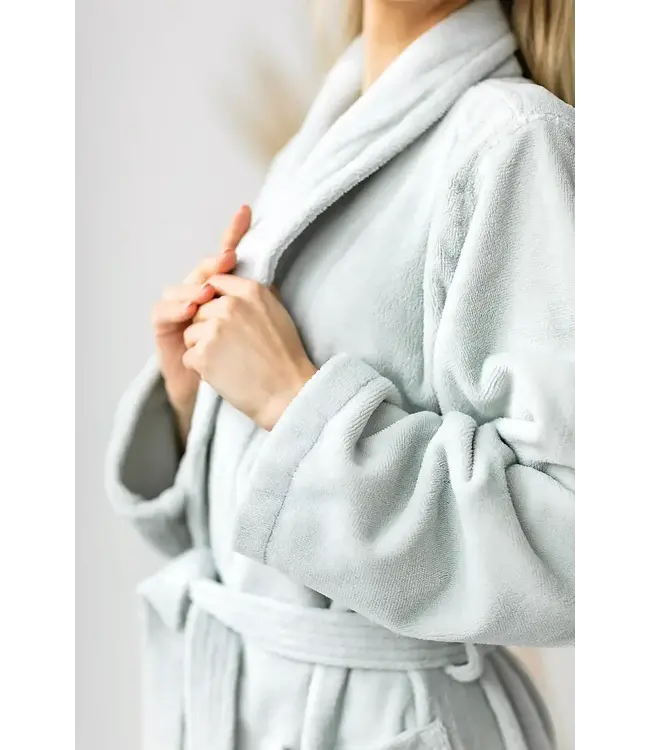 Casilin Unisex Bathrobe Teddy White Smoke