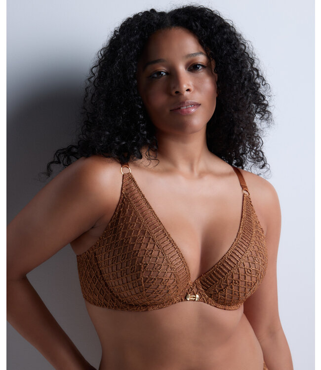 Aubade Paris Triangle Beugelbh Stardust Dream Amber Gold