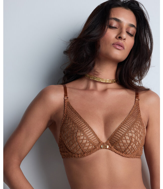 Aubade Paris Triangle Beugelbh Stardust Dream Amber Gold