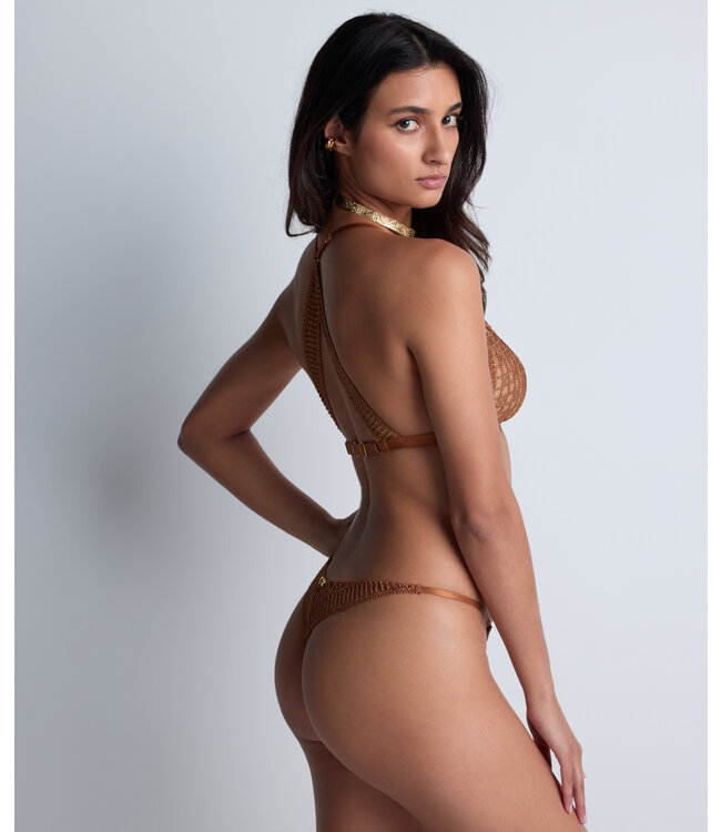 Aubade Paris Triangle Bralette Stardust Dream Amber Gold