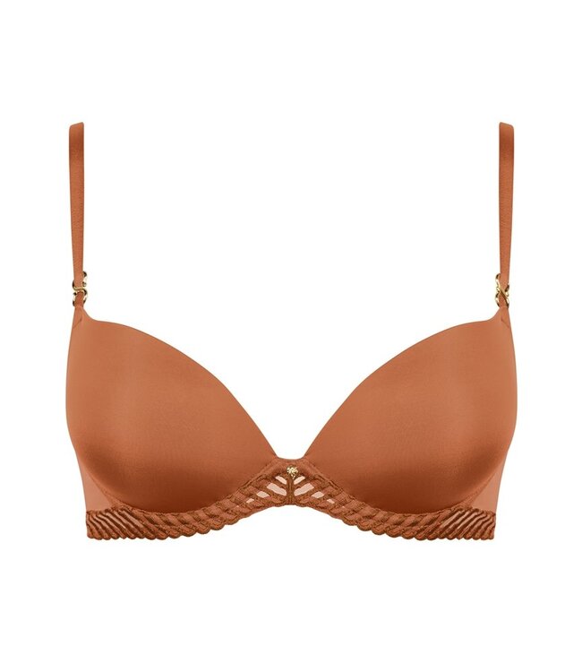 Aubade Paris Plunge Coque BH Sheer Emotion Honey