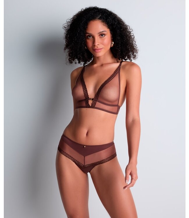 Aubade Paris Shorty Sheer Emotion Sepia