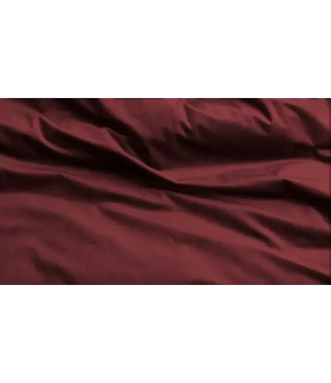 A At Home Tender Velvet Dekbedovertrek Dark Red