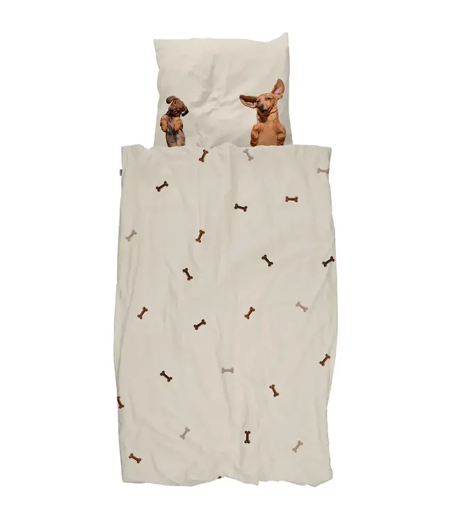 Snurk Dachshund Friends Flanel Dekbedovertrek