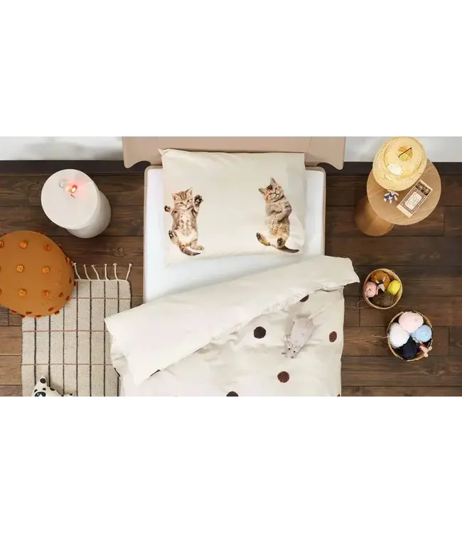 Snurk Kitten Friends Flanel Dekbedovertrek