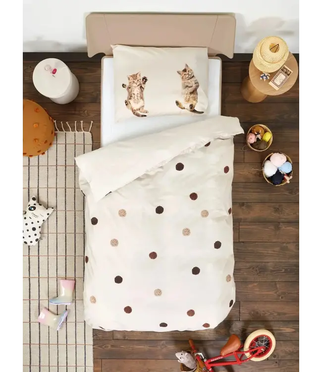 Snurk Kitten Friends Flanel Dekbedovertrek