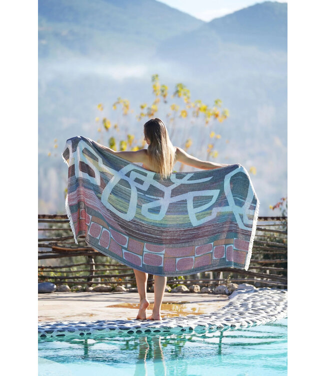 Zus en Zomer Hammam Towel Ozan - Grey Pink
