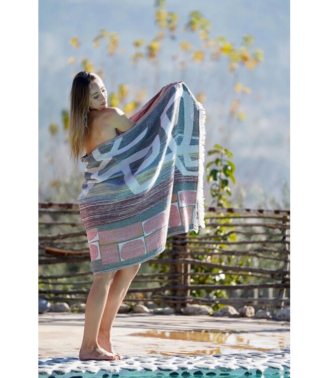 Zus en Zomer Hammam Towel Ozan - Grey Pink