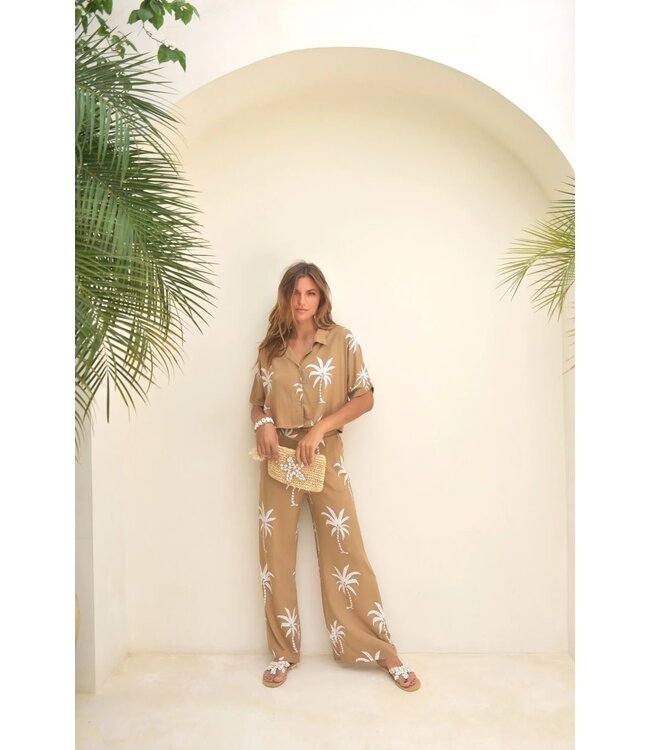 Hot Lava Alex Pants Coconut Brown/Ivory