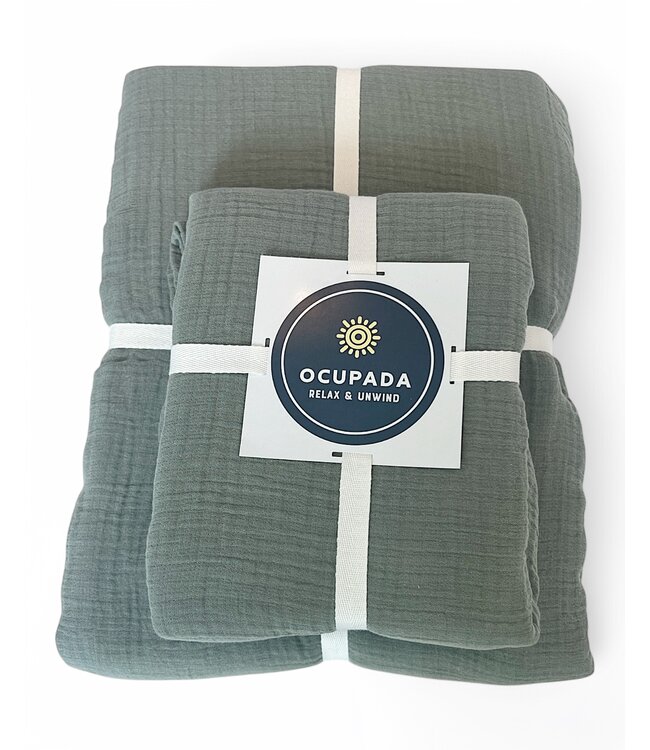 Ocupada Dekbedovertrek Tetra Tencel Khaki