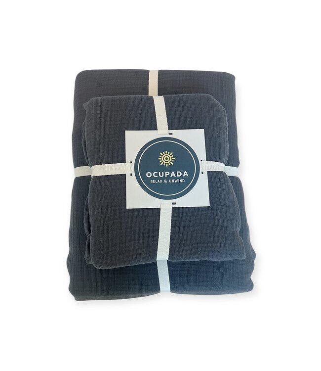 Ocupada Dekbedovertrek Tetra Tencel Charcoal