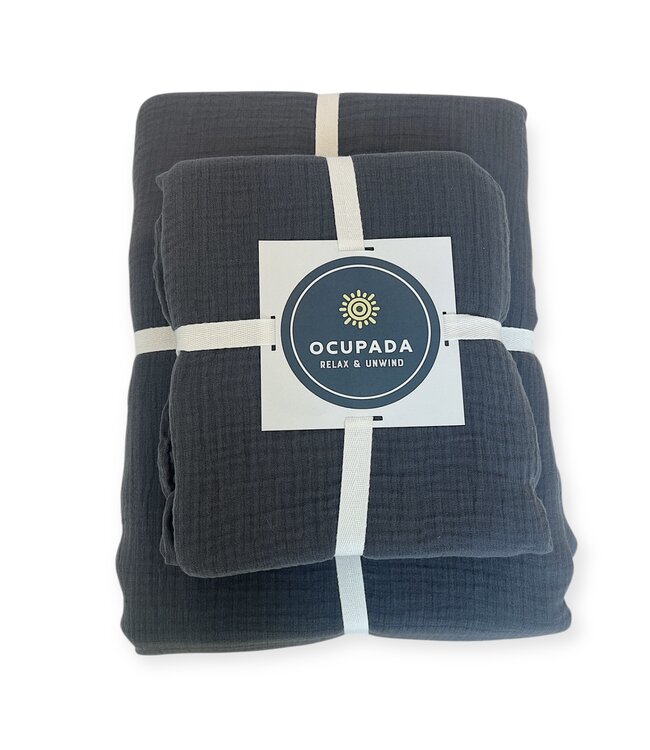 Ocupada Dekbedovertrek Tetra Tencel Charcoal