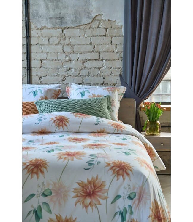 Nomo Kourtney Satijn 300TC Dekbedovertrek Off-White