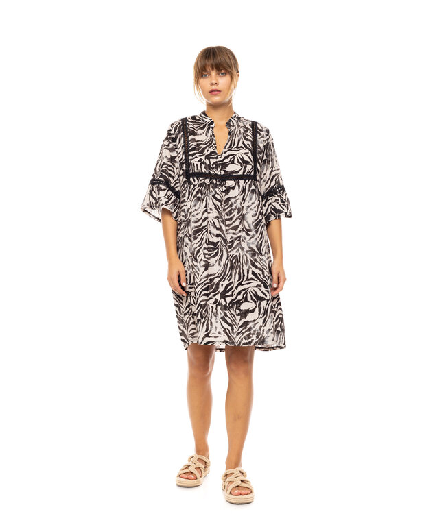 Beachwear Dress Beige/Black