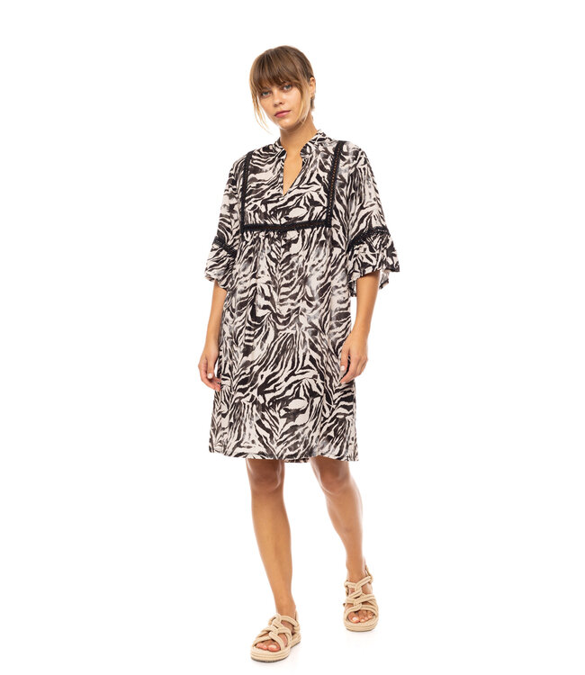 Beachwear Dress Beige/Black