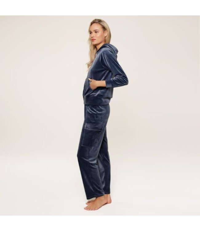 Lingadore Velvet Homewear Set Dark Denim