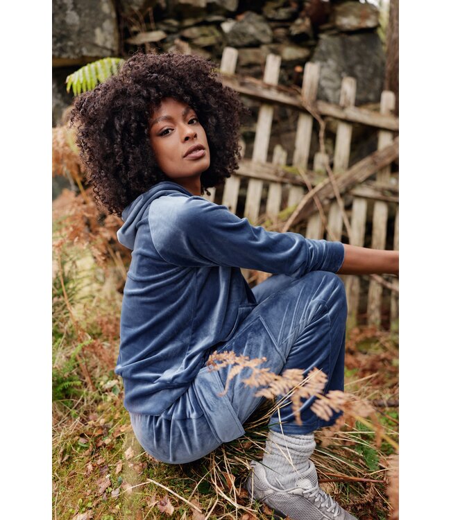Lingadore Velvet Homewear Set Dark Denim
