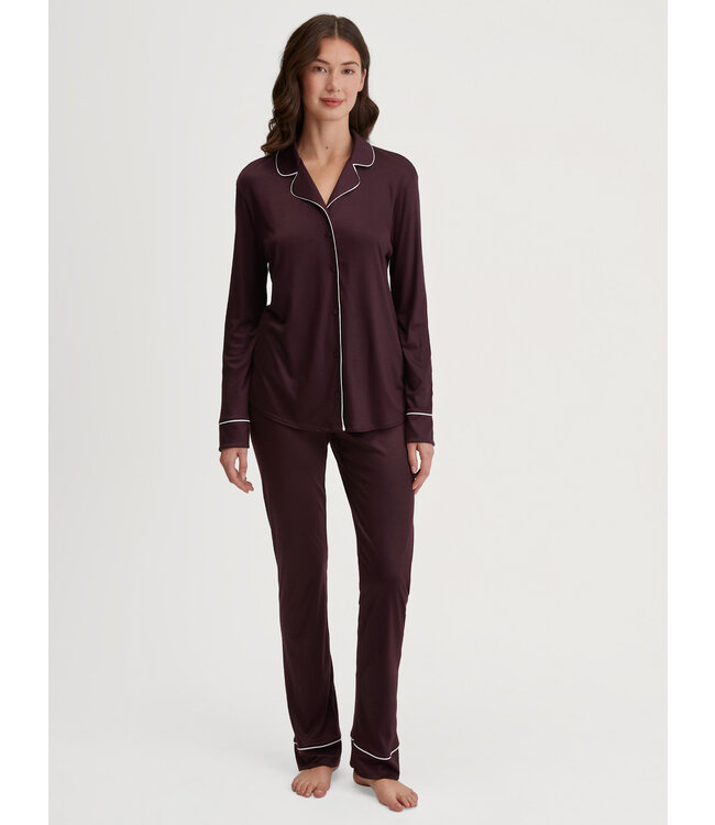 Calida Moonlight Dreams Women's Pyjama Dark Burgundy