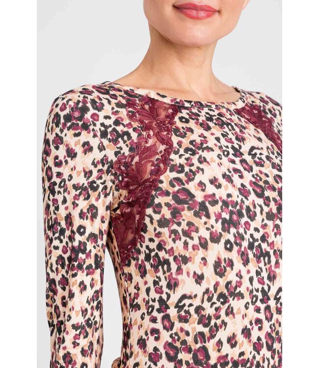 Twin-Set Pyjama Animalier Red Wine