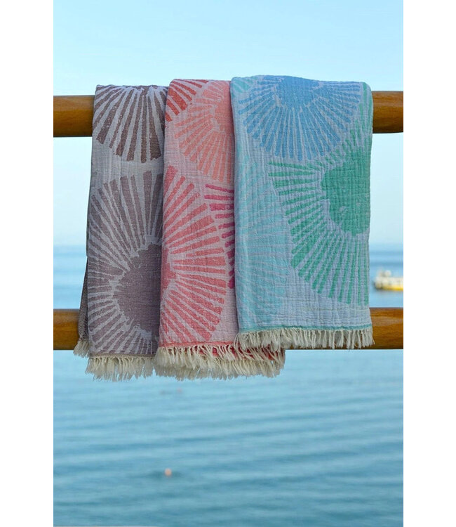 Zus en Zomer Hammam Towel Alya Blue Turquose