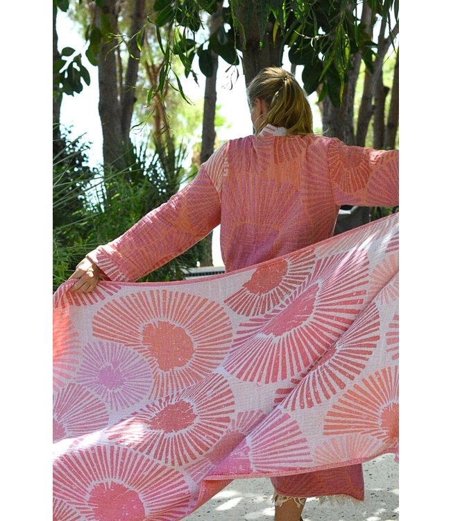 Zus en Zomer Hammam Towel Alya Pink Orange