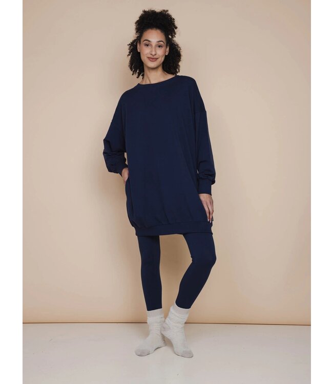 Snurk Navy Sweater Dress Dames