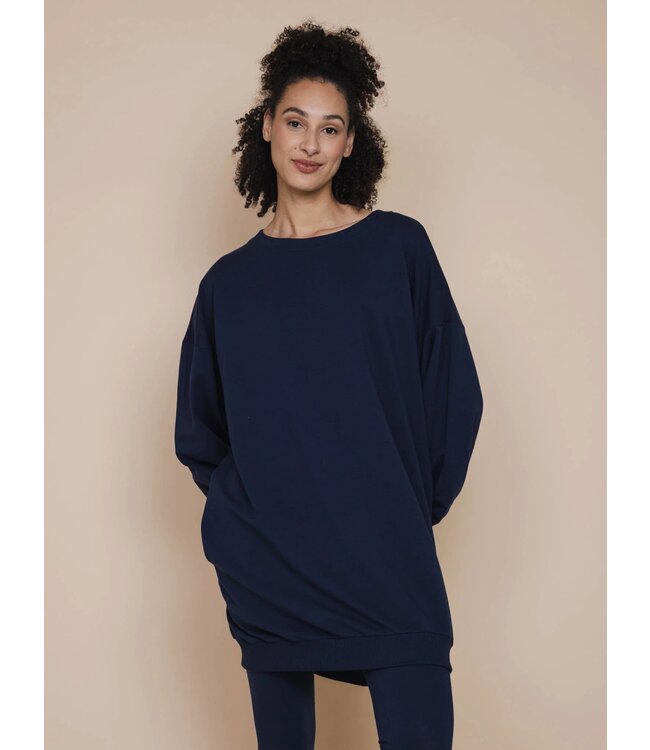 Snurk Navy Sweater Dress Dames