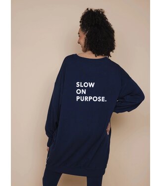 Snurk Navy Sweater Dress Dames