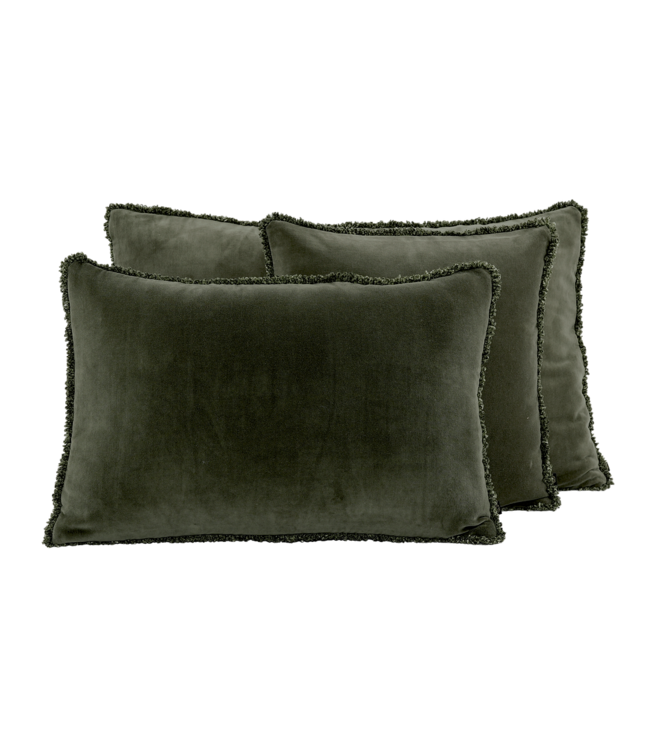 Kobe Cushion Kaki Velvet
