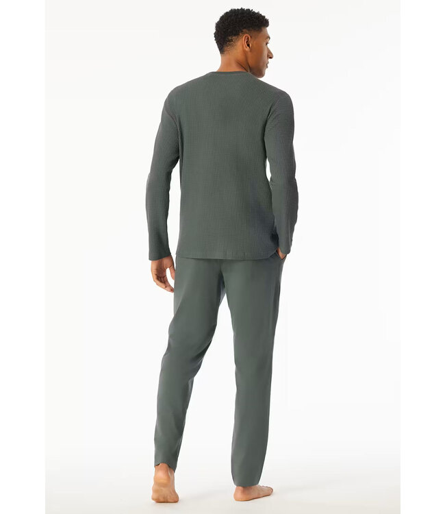 Schiesser Fashion Pyjama Heren Dark Green