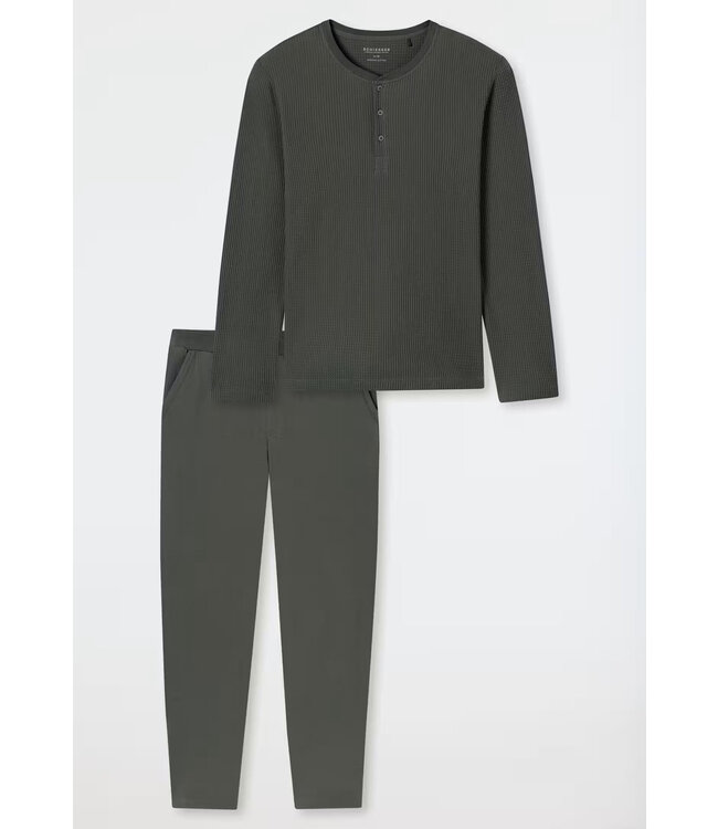 Schiesser Fashion Pyjama Heren Dark Green