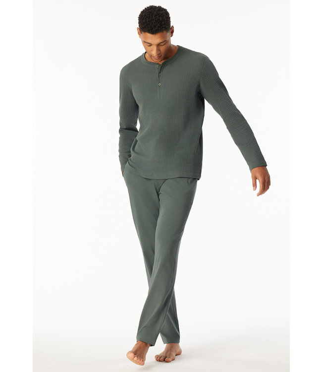 Schiesser Fashion Pyjama Heren Dark Green
