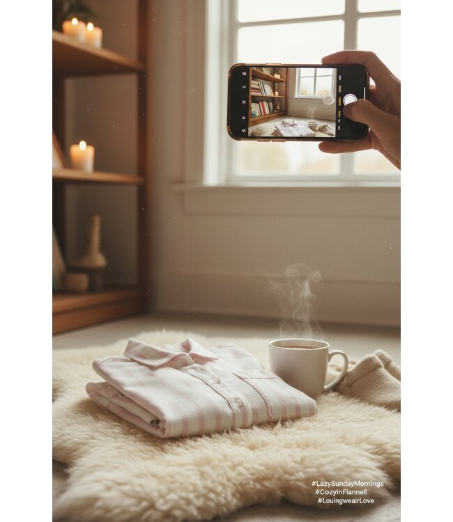 Pluto Janica Flanel Pyjama Bold Stripe Pink