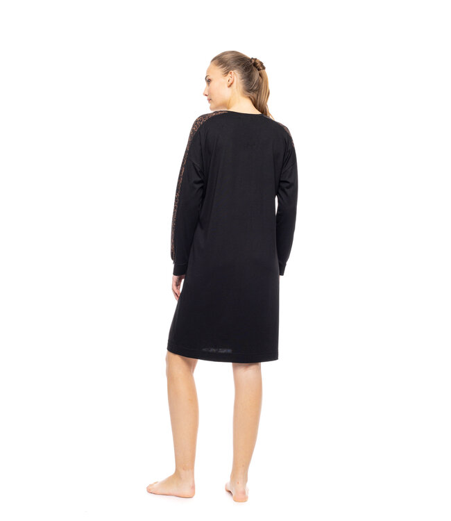 Nightdress Leopard Black