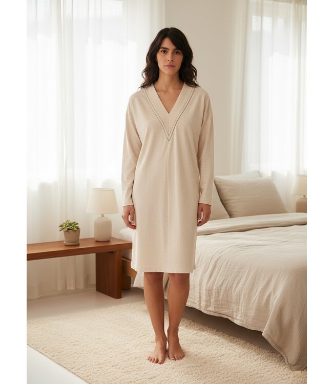 Pluto Aada Nightdress Beige Chine