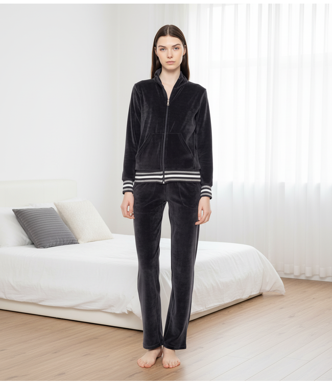 Homewear Set Velvet Grey Charcoal