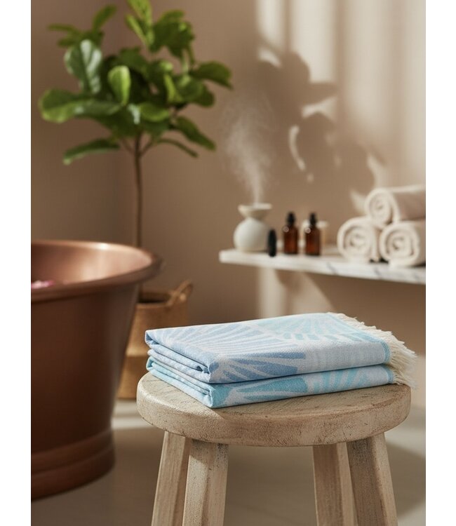 Zus en Zomer Hammam Towel Alya Blue Turquose