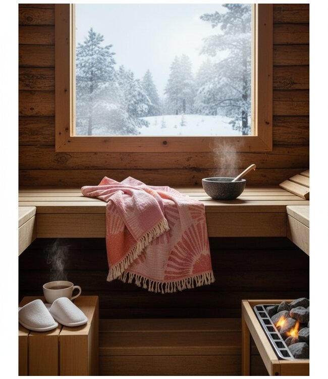 Zus en Zomer Hammam Towel Alya Pink Orange